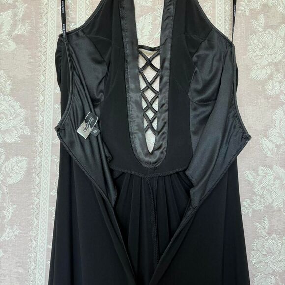 Vintage Nine 2 Nine Black Halter Gown Dress - Picture 5 of 8